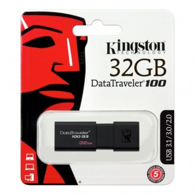 KINGSTON DataTraveler 100 G3 USB 3.1/3.0/2.0 Drive 32GB | DT100G3/32GB